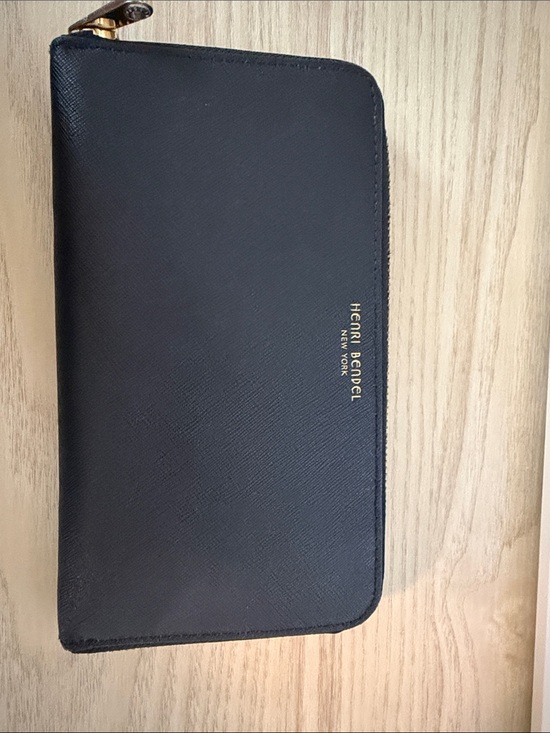 henri bendel Handbags - henri bendel Black Zip Around Wallet with Gold Logo